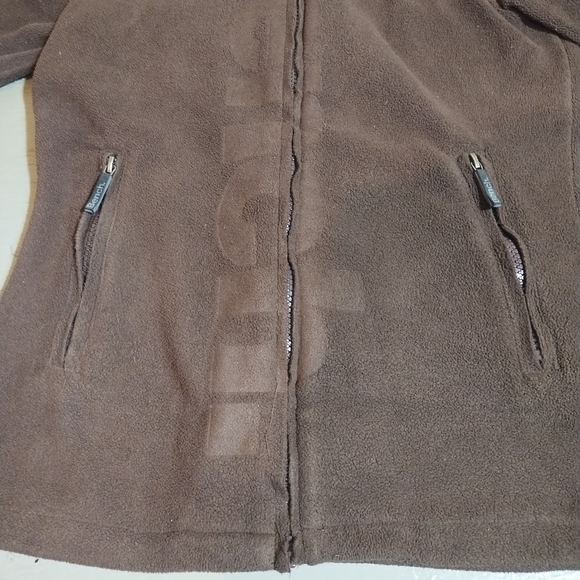 Bench Brown & Pink Zip Up Fleece Jacket Sweater Size Small - Picture 4 of 11